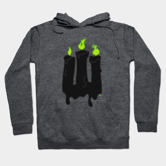 Melting Candles Villain Green (Small) Hoodie by SpectreSparkC